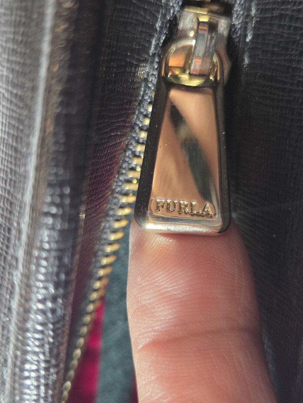 Furla Black Saffiano Leather Daisy Medium Tote Bag - Picture 7 of 14